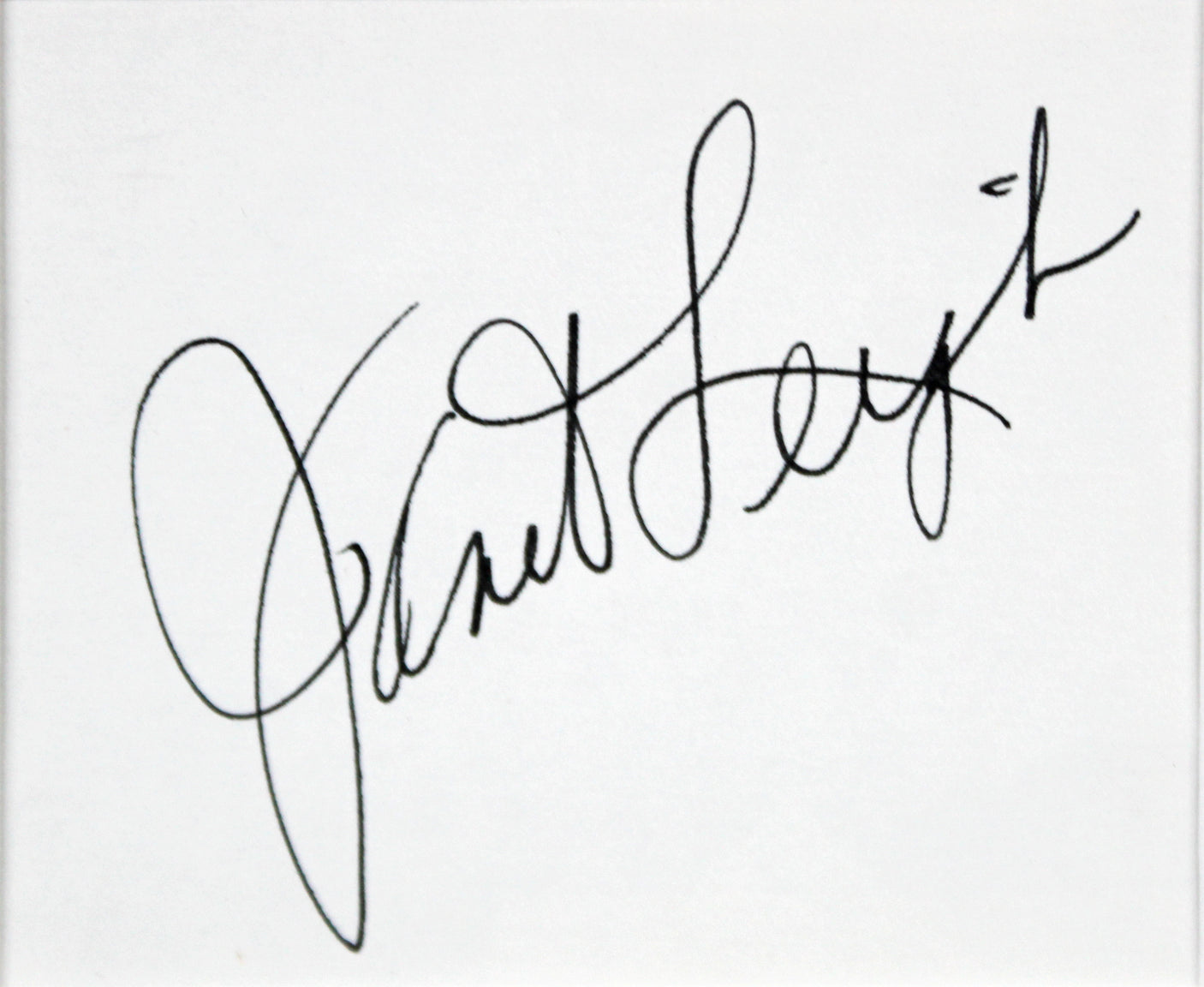 Janet Leigh & Anthony Perkins Psycho Signed 3x5 Index Card Framed Display BAS