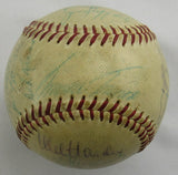 Roger Maris RC Larry Doby Minnie Minoso Hoyt Wilhelm +25 1958 Indians Team Signed Auto Baseball PSA/DNA LOA V04730