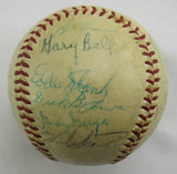 Roger Maris RC Larry Doby Minnie Minoso Hoyt Wilhelm +25 1958 Indians Team Signed Auto Baseball PSA/DNA LOA V04730