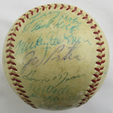 Roger Maris RC Larry Doby Minnie Minoso Hoyt Wilhelm +25 1958 Indians Team Signed Auto Baseball PSA/DNA LOA V04730