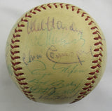 Roger Maris RC Larry Doby Minnie Minoso Hoyt Wilhelm +25 1958 Indians Team Signed Auto Baseball PSA/DNA LOA V04730