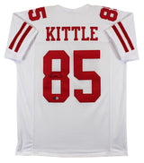 George Kittle Authentic Signed White Pro Style Jersey BAS Witnessed