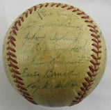 Rogers Hornsby Ted Kluszewski Earle Brucker Sr +17 1952 Reds Team Signed Auto Baseball PSA/DNA LOA W08112
