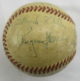 Rogers Hornsby Ted Kluszewski Earle Brucker Sr +17 1952 Reds Team Signed Auto Baseball PSA/DNA LOA W08112