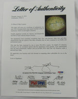Rogers Hornsby Ted Kluszewski Earle Brucker Sr +17 1952 Reds Team Signed Auto Baseball PSA/DNA LOA W08112