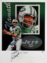 Jets Joe Namath Good Luck Authentic Signed 18x24 Poster Autographed PSA #F80004