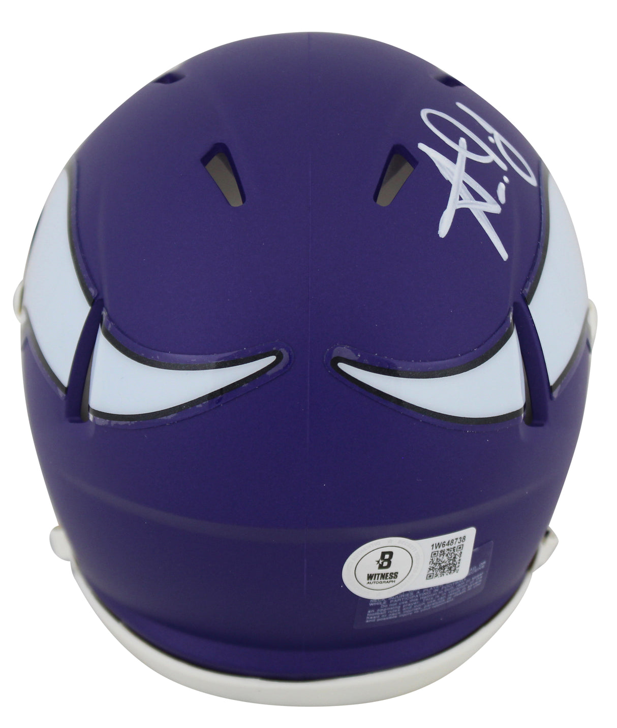 Vikings Aaron Jones Authentic Signed Speed Mini Helmet Autographed BAS Witnessed
