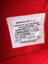 Giannis Antetokounmpo Autographed 2024 Player Exclusive (PE) Promo Sl, University Red & Bright Nike Zoom Freak 6 EP Shoes Milwaukee Bucks Size 17 Beckett BAS Witness Stock #252737