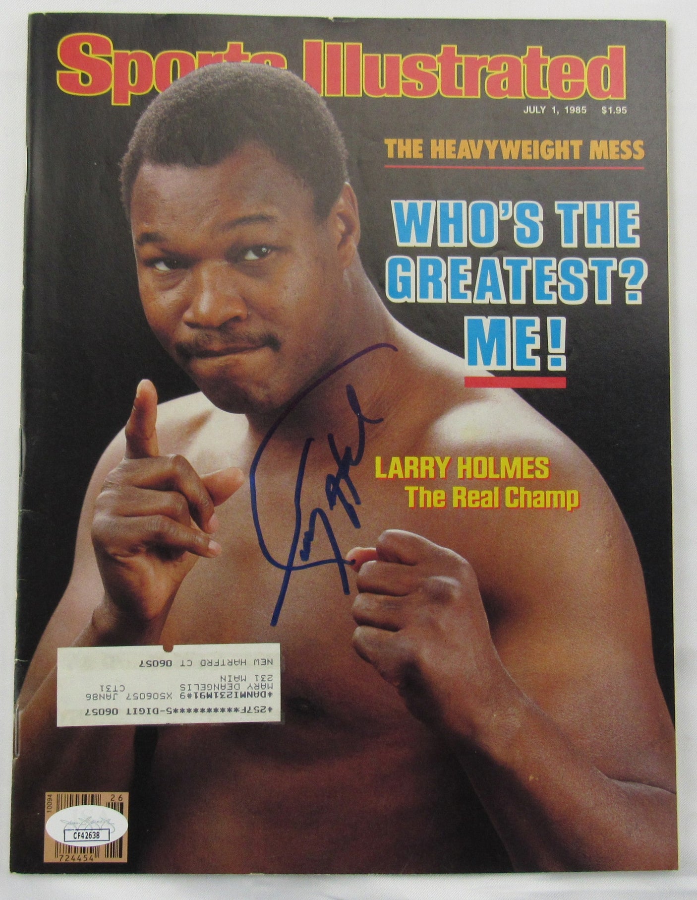 Larry Holmes Signed Auto Sports Illustrated Magazine JSA CF42638