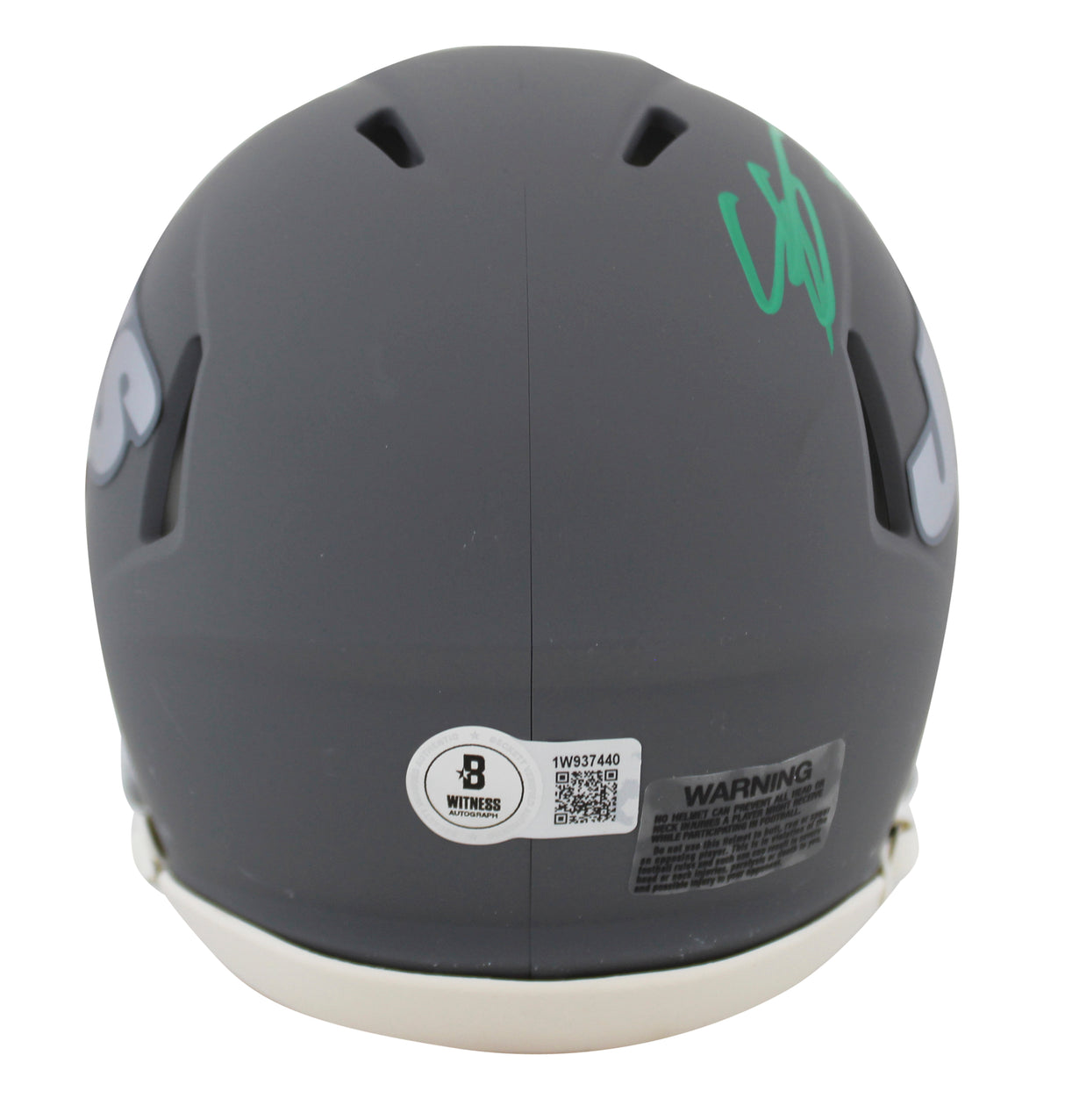 Jets Ahmad "Sauce" Gardner Signed Slate Speed Mini Helmet W/ Case BAS Witnessed