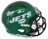 Jets Ahmad "Sauce" Gardner Signed 2019-23 Speed Mini Helmet BAS Witnessed