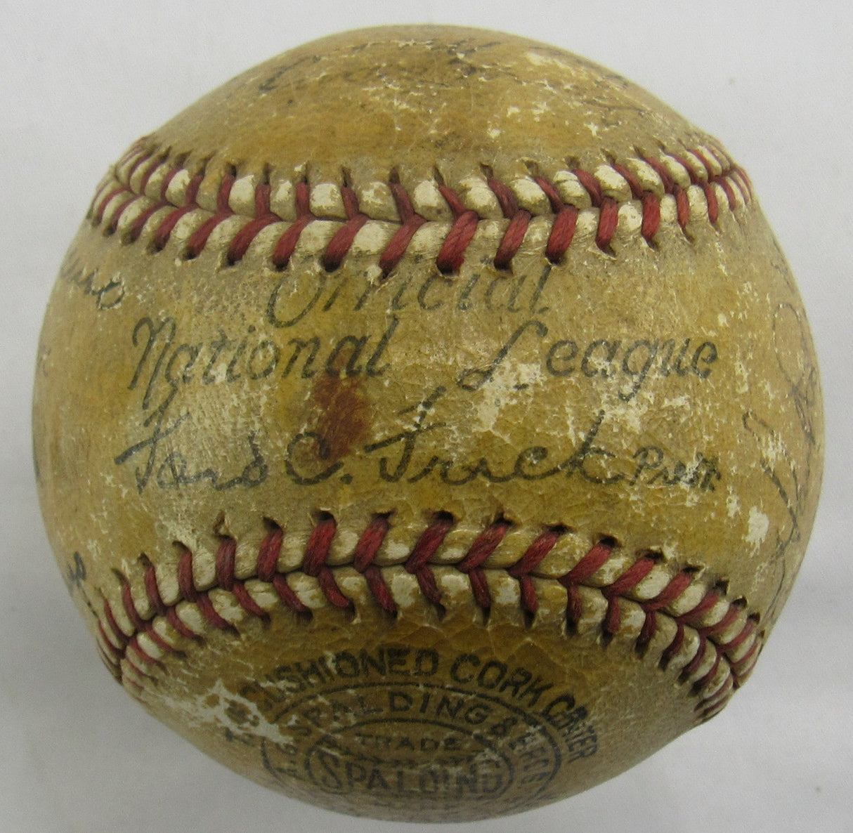 Mel Ott Carl Hubbell Travis Jackson +21 1936 Giants Team Auto Signed Baseball PSA/DNA LOA S74095