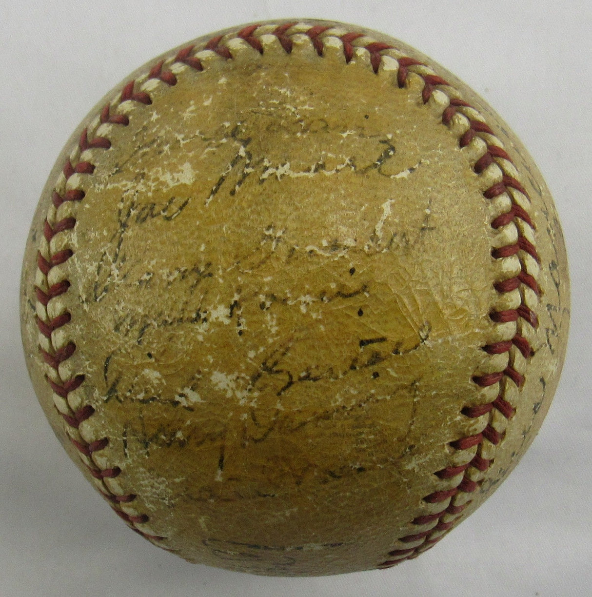 Mel Ott Carl Hubbell Travis Jackson +21 1936 Giants Team Auto Signed Baseball PSA/DNA LOA S74095