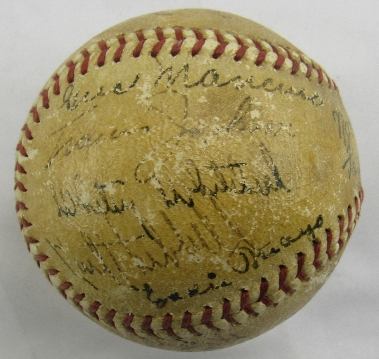 Mel Ott Carl Hubbell Travis Jackson +21 1936 Giants Team Auto Signed Baseball PSA/DNA LOA S74095