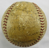 Mel Ott Carl Hubbell Travis Jackson +21 1936 Giants Team Auto Signed Baseball PSA/DNA LOA S74095