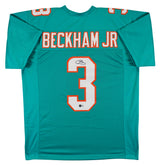 Odell Beckham Jr. Authentic Signed Teal Pro Style Jersey BAS Witnessed