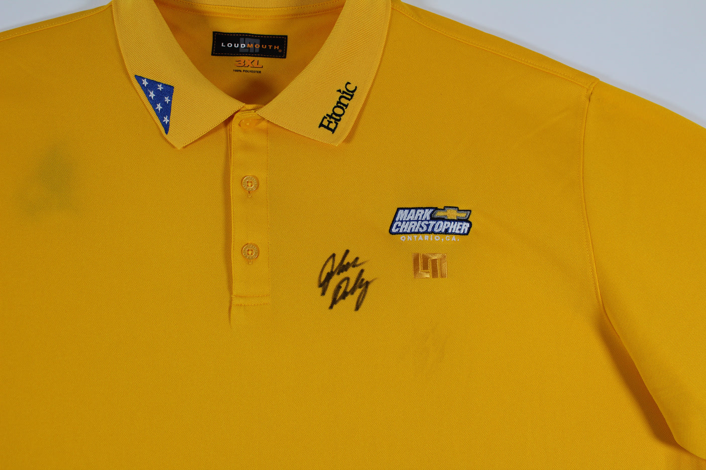 John Daly Authentic Signed Match Worn Yellow Loudmouth Golf Shirt BAS #BH00345