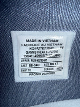 Giannis Antetokounmpo Autographed 2024 Player Exclusive (PE) Promo Ashn Slt & Laser Orange Nike Zoom Freak 6 Shoes Milwaukee Bucks Size 17 Beckett BAS Witness Stock #252747