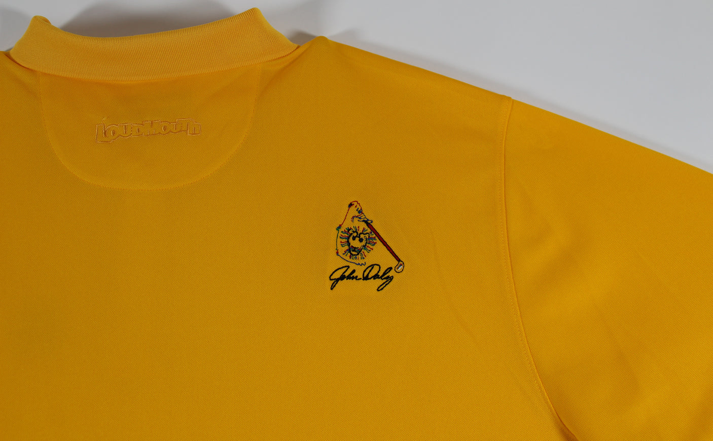 John Daly Authentic Signed Match Worn Yellow Loudmouth Golf Shirt BAS #BH00345