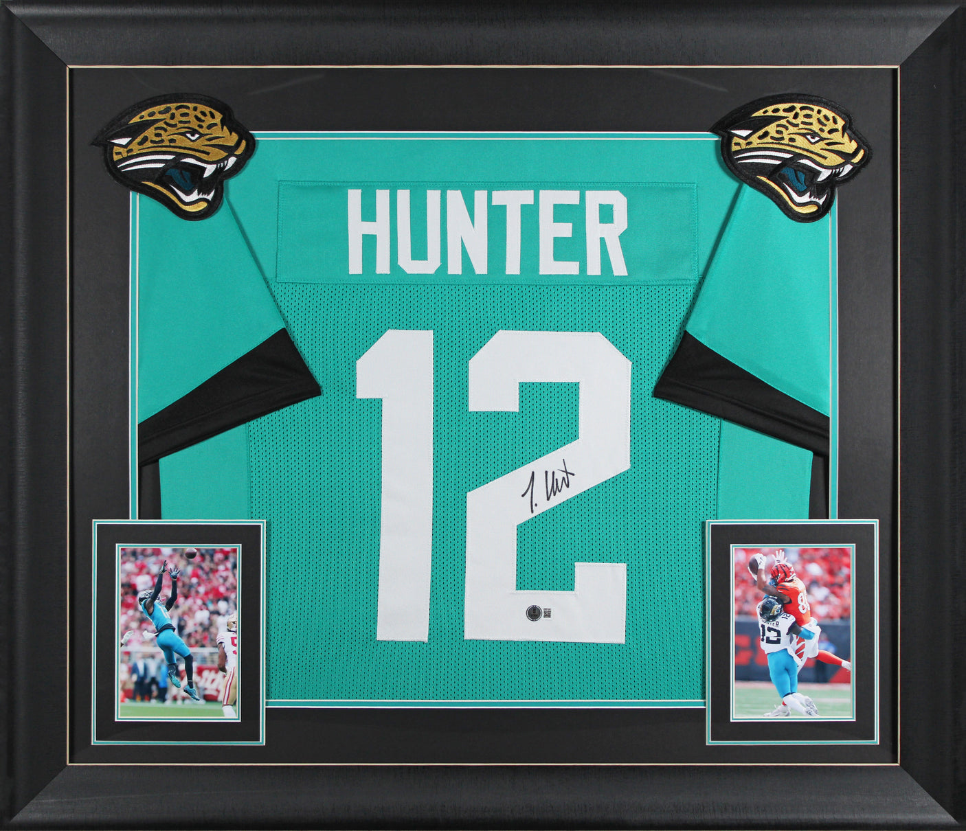 Travis Hunter Authentic Signed Teal Pro Style Jersey Autographed BAS Witnessed