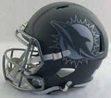 Ricky Williams Signed Full Size Riddell Grey Dolphins Helmet Replica w/ Bowls Insc JSA COA
