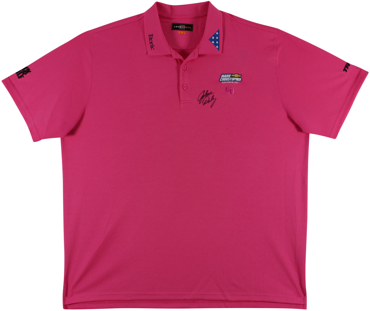 John Daly Signed Match Worn Pink FOH Loudmouth Polo Shirt BAS #JD36BH00342
