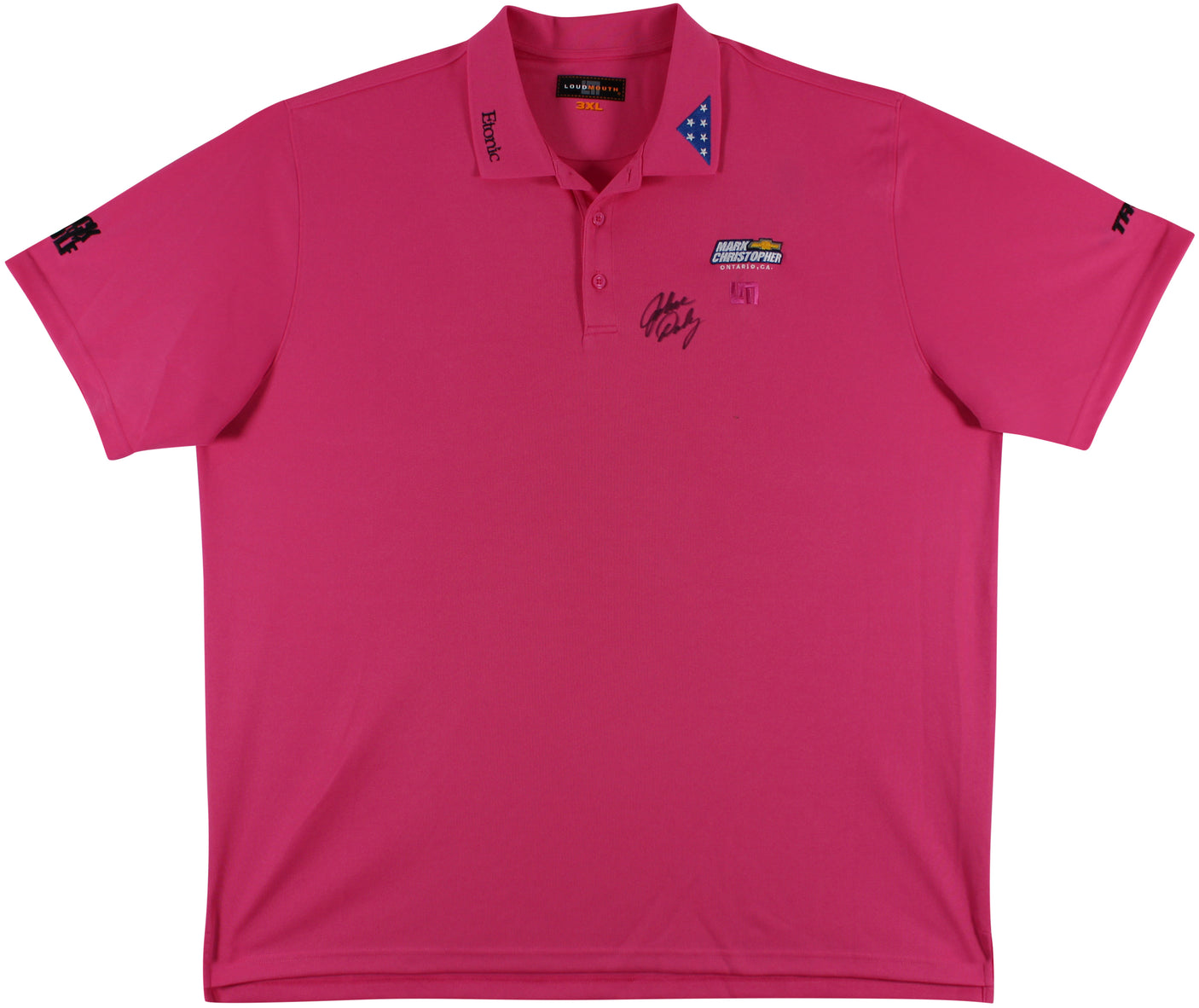 John Daly Signed Match Worn Pink FOH Loudmouth Polo Shirt BAS #JD36BH00342
