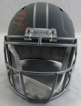 Ricky Williams Signed Riddell Full Size Grey Dolphins Helmet Replica w/ Smoke Insc JSA COA