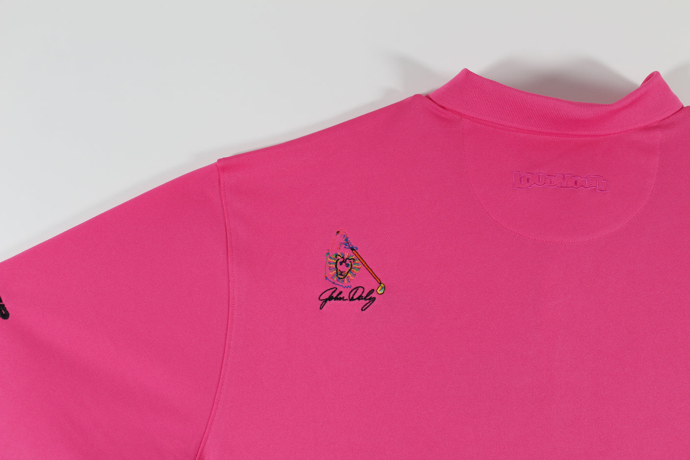 John Daly Signed Match Worn Pink FOH Loudmouth Polo Shirt BAS #JD36BH00342