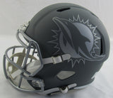 Ricky Williams Signed Riddell Full Size Grey Dolphins Helmet Replica w/ Smoke Insc JSA COA