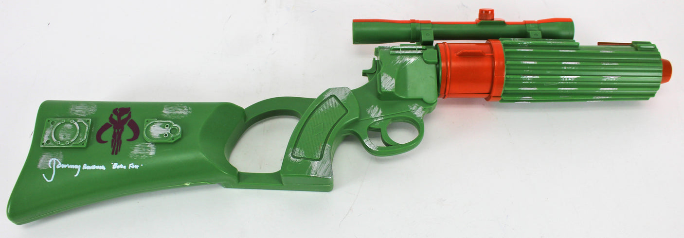 Jeremy Bulloch Star Wars "Boba Fett" Signed Boba Fett Plastic Toy Blaster BAS