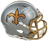 Saints Drew Brees Authentic Signed Flash Speed Mini Helmet BAS Witnessed