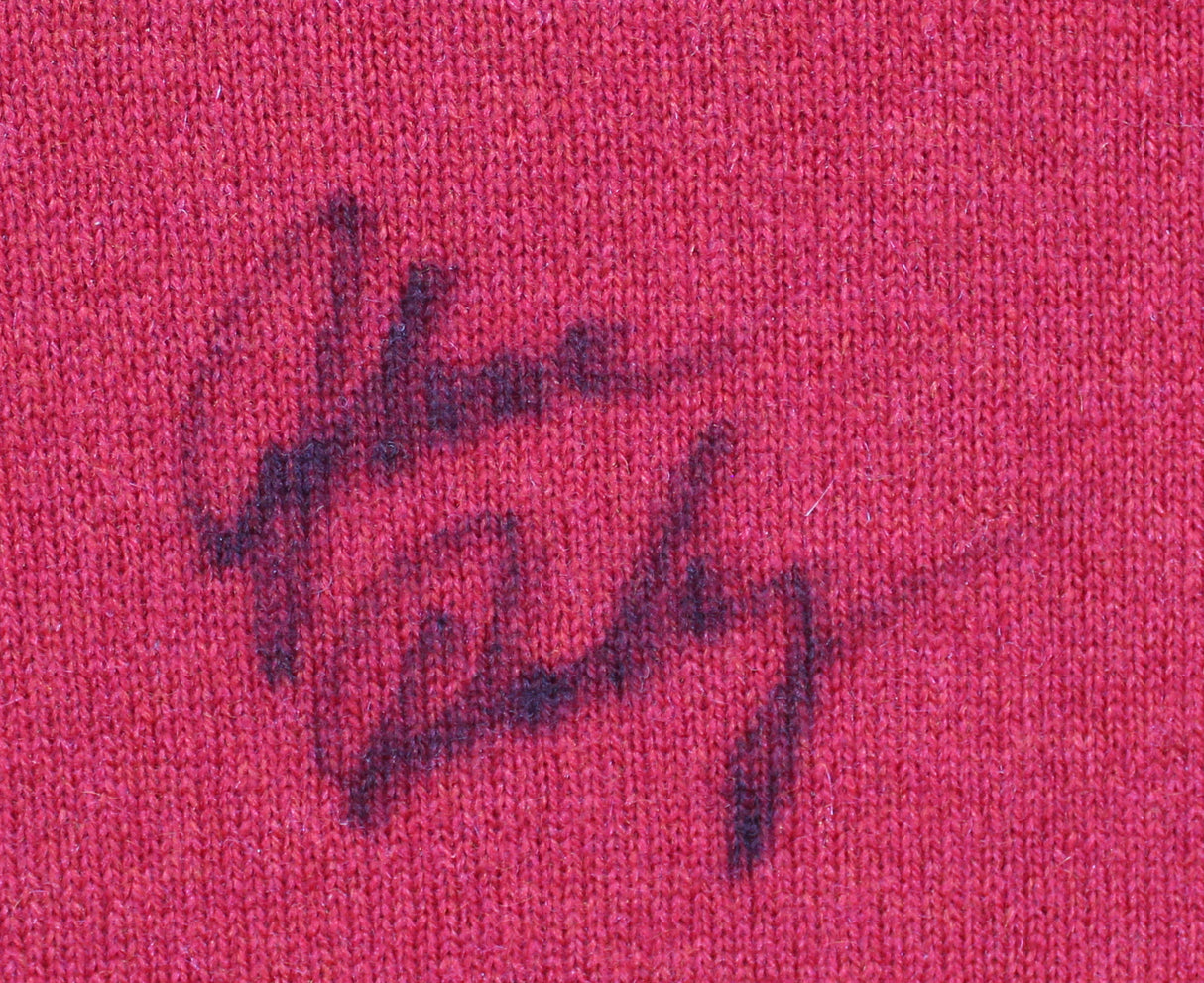 John Daly Signed Match Worn Red Johnstons of Elgin Cashmere Sweater BAS #BH00306
