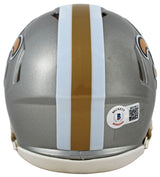 Saints Drew Brees Authentic Signed Flash Speed Mini Helmet BAS Witnessed
