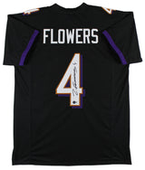 Zay Flowers Authentic Signed Black Pro Style Jersey Autographed BAS
