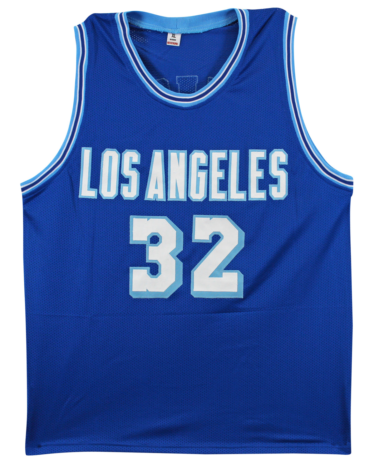 Magic Johnson Authentic Signed Blue Throwback Pro Style Jersey BAS Witnessed