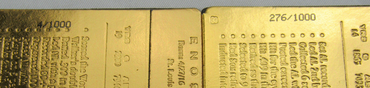 1993 Action Packed All Star Gallery Gold 24kt Mint Factory 1 Pack - Billy Williams, Lou Brock, Willie Stargell