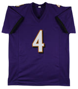 Zay Flowers Authentic Signed Purple Pro Style Jersey Autographed BAS 1