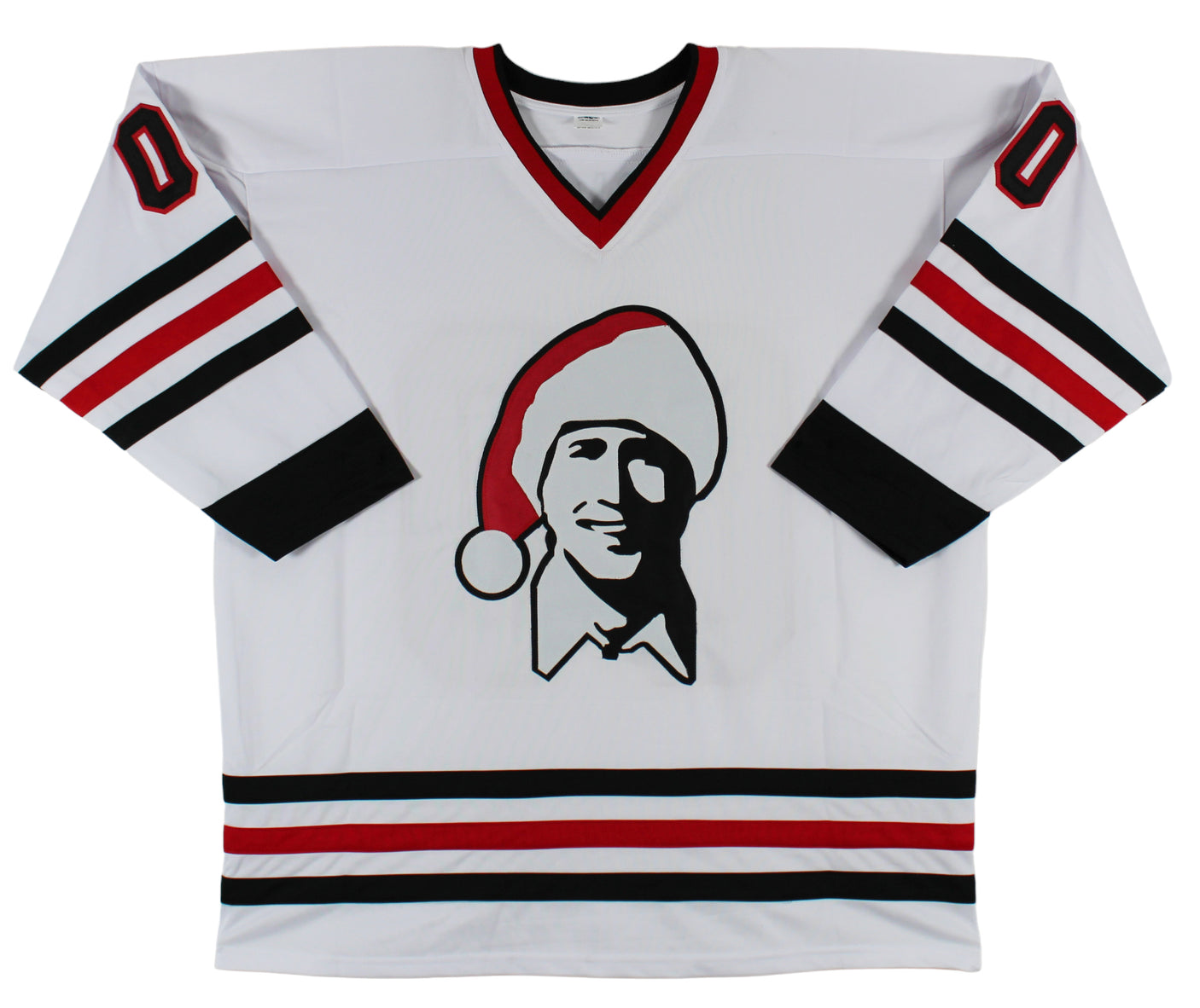 Chevy Chase & Randy Quaid Christmas Vacation Signed White Pro Style Jersey BAS W