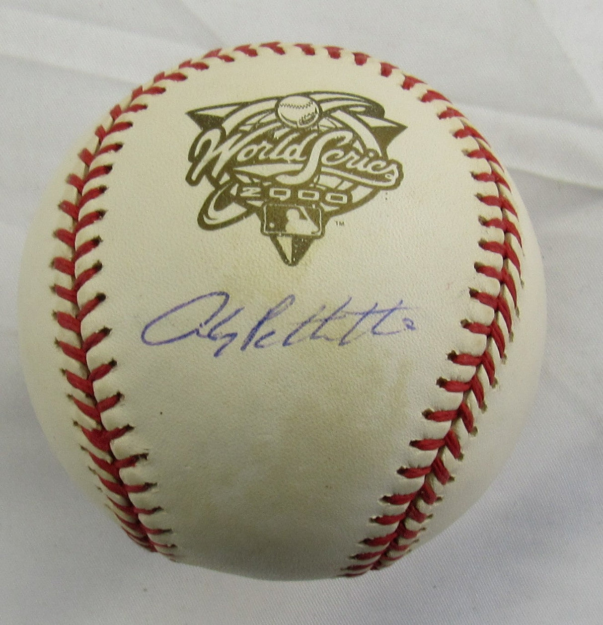 Andy Pettitte Signed 2000 World Series Logo Rawlings Baseball JSA CL29229