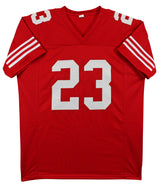 Christian McCaffrey Authentic Signed Red Pro Style Jersey Autographed BAS