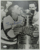 Ted Lindsay Signed Auto 11x14 Photo JSA CF42663