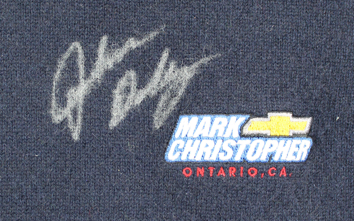 John Daly Signed Match Worn Navy Johnstons of Elgin Cashmere Sweater BAS