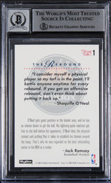 Magic Shaquille O'Neal Signed 1993 Skybox Premium #1 Card Auto 10! BAS Slabbed