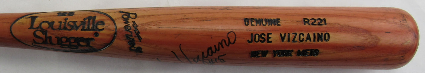 Jose Vizcaino Signed Game Used GU Rawlings Baseball Bat JSA CF42692