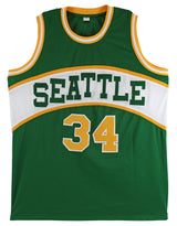 Xavier McDaniel Authentic Signed Green Pro Style Jersey BAS Witnessed