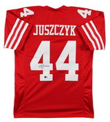 Kyle Juszczyk Authentic Signed Red Pro Style Jersey Autographed BAS Witnessed