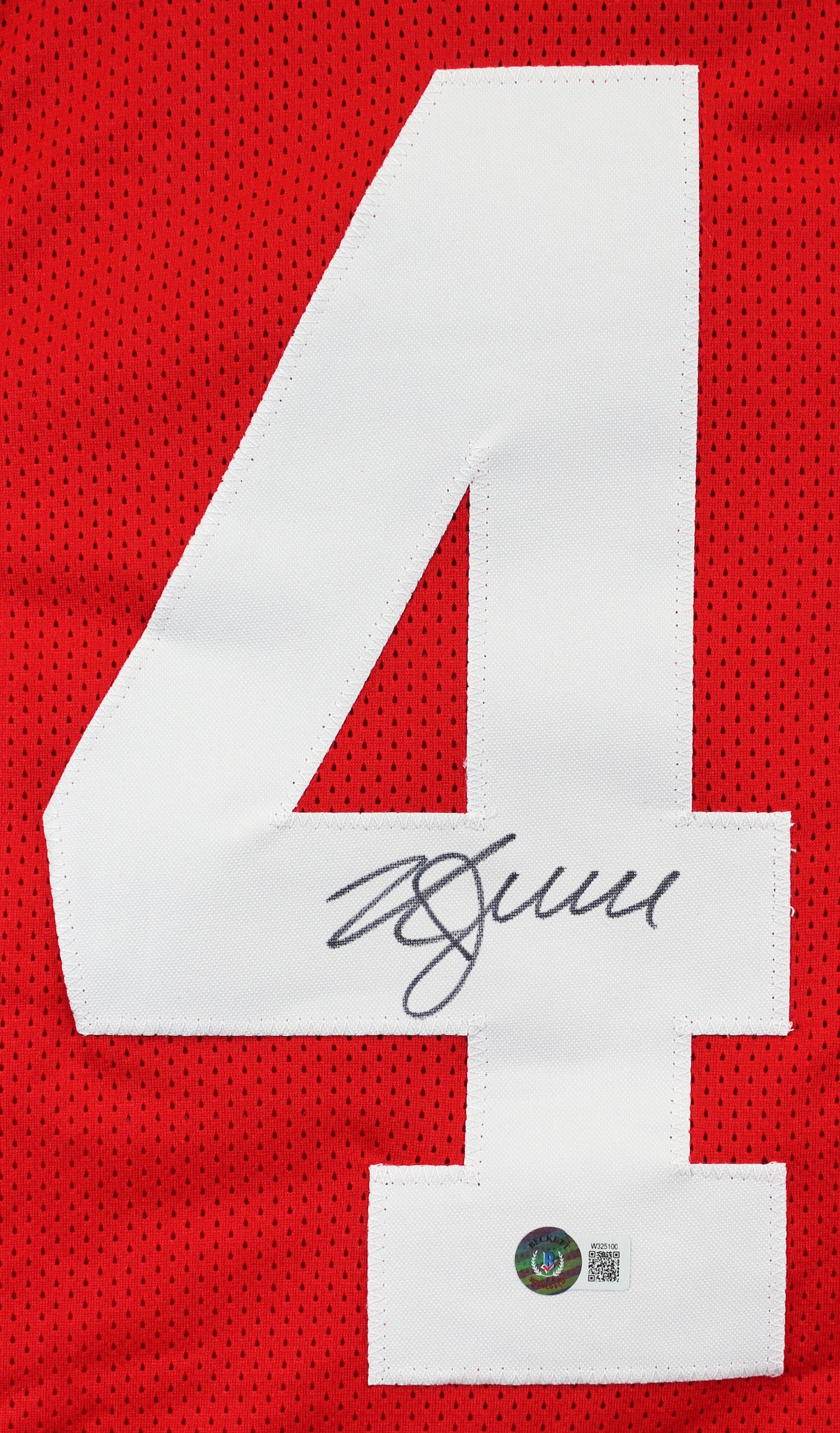 Kyle Juszczyk Authentic Signed Red Pro Style Jersey Autographed BAS Witnessed