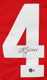 Kyle Juszczyk Authentic Signed Red Pro Style Jersey Autographed BAS Witnessed