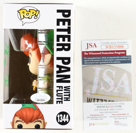 Blayne Weaver Signed "Peter Pan" #1344 Funko Pop! Vinyl Figure Inscribed "Peter Pan" (JSA)